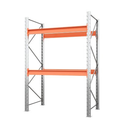 Стеллаж паллетный 2500х1800х1100 мм. Ярусы: пол+2