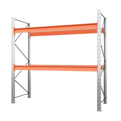 Стеллаж паллетный 2500х2700х1100 мм. Ярусы: пол+2