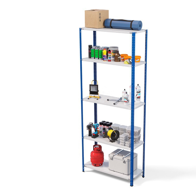 Стеллаж ТС Лайт 2500х1000х400, 5 полок, синие стойки