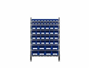 Стеллаж для пластиковых лотков SORTEX двухсторонний 1500x1000x800.06