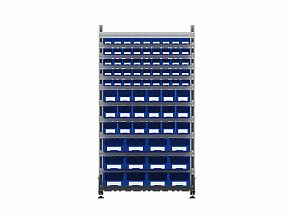 Стеллаж для пластиковых лотков SORTEX двухсторонний 1800x1000x800.06