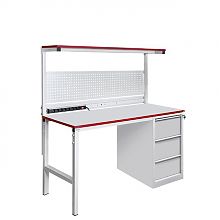 Стол металлический промышленный с тумбой СП-1200Т5 ESD