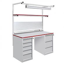 Стол металлический промышленный на базе 2-х стационарных тумб ТС (СП-1800Т1Т5) ESD