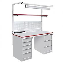 Стол металлический промышленный на базе 2-х стационарных тумб ТС (СП-1800Т1Т5) ESD