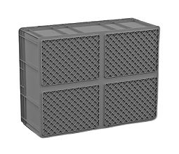 Пластиковый ящик 800х600х320 (ЕС-8632) с усиленным дном, открытые ручки (12.314.92.W)