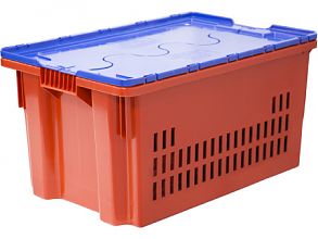 Ящик 600х400х300 Safe PRO дно сплошное, стенки перфорированные, с крышкой