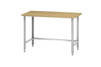 Стол кондитерский СПРн - 1200x800x860 Norma Inox, бук/40 (полка-обвязка сварная, ножка угловая)
