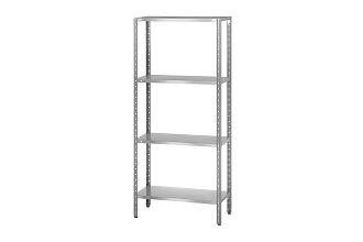 Стеллаж полочный СПЛн - 1200x400x1600 Norma Inox (полка сплошная 4 шт.)