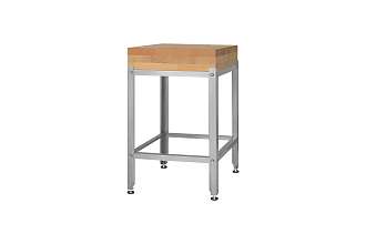Подставка для рубки мяса ПДМн - 500x500x800 Norma Inox