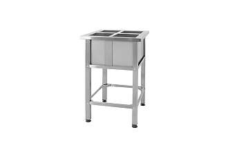 Ванна моечная для обработки яиц ВМСн - 700x700x860 Norma Inox, 4 м/о 275x285x350 (ножка профильная, тр. 40x40)