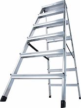 DOPPLO Двусторонняя стремянка, 2 х 6 ступ., РВ 3,08 м (чёрн)