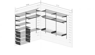 Гардеробная система GS. Гардеробная №9