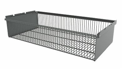 Корзина выдвижная 863х440х181 (Серебристый)