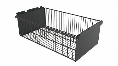 Выдвижная корзина для гардеробной системы 563х181 ТИТАН - GS (черный)