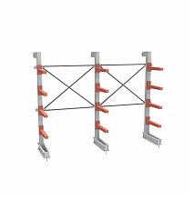 СТ-062 Стеллаж консольный односторонний 4 яруса (с доп.секцией)