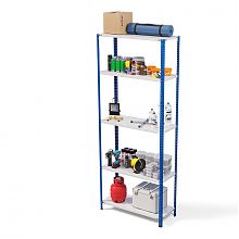 Стеллаж ТС Лайт 2500х1000х400, 5 полок, синие стойки