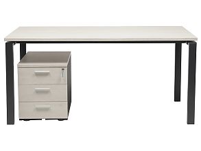 Стол NT 120X70 белое дерево/серый