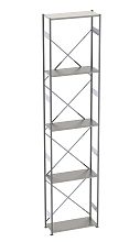 Стеллаж S90 2295х900х600, 4 полки, осн. секция