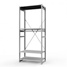 Стеллаж металлический для одежды ТСУ Универсальный, 2500х1000х500 мм. полки: метал. 4 шт.