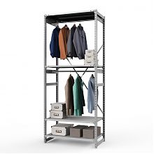 Стеллаж металлический для одежды ТСУ Универсальный, 2500х1000х600 мм. полки: метал. усил. 4 шт.