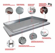 Комплект полок УМС ПРОФИ 1000х400, 2 полки оц. (в упаковке)