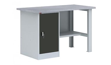 Верстак однотумбовый (с тумбой) - ВП 2 (Графит)