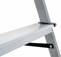 Стремянка двухсторонняя стальная с алюминиевыми ступенями NV1140.4