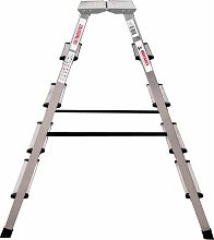 Стремянка алюминиевая двухсторонняя с площадкой 350х260 мм NV2120.5