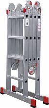 Профессиональная алюминиевая лестница-трансформер, ширина 400 мм NV3320.4.5