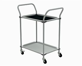 Транспортная тележка с 2мя полками 470х990х840 (RAL7035)