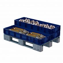 Ящик п/п 12415 R-KLT 1200х400х150 синий