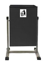 Металлическая урна «Уралочка Бюджет 2» (Глубокий черный шагрень)