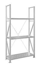 Стеллаж MS U 200x70x40/3 (Нагрузка на полку 300, перфорированная)