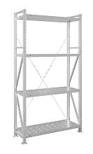 Стеллаж MS U 250x70x90/4 (Нагрузка на полку 300, перфорированная)