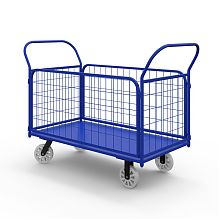 Тележка платформенная с сетчатыми бортами ТС 7 (800х1400) г/п 600 кг.200 литой нейлон