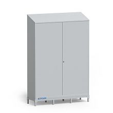 Металлический шкаф для противогазов ХПГ-30-1270 с дверьми, на ножках